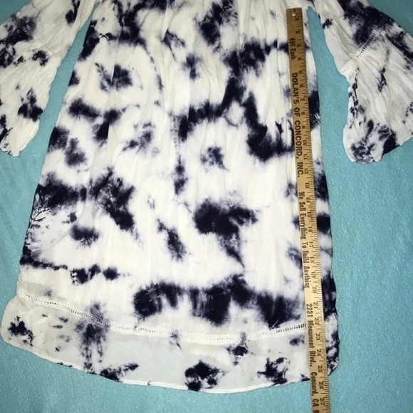 KNOX ROSE tunic top long sleeve elastic neckline decorative details NEW size L - Picture 6 of 7